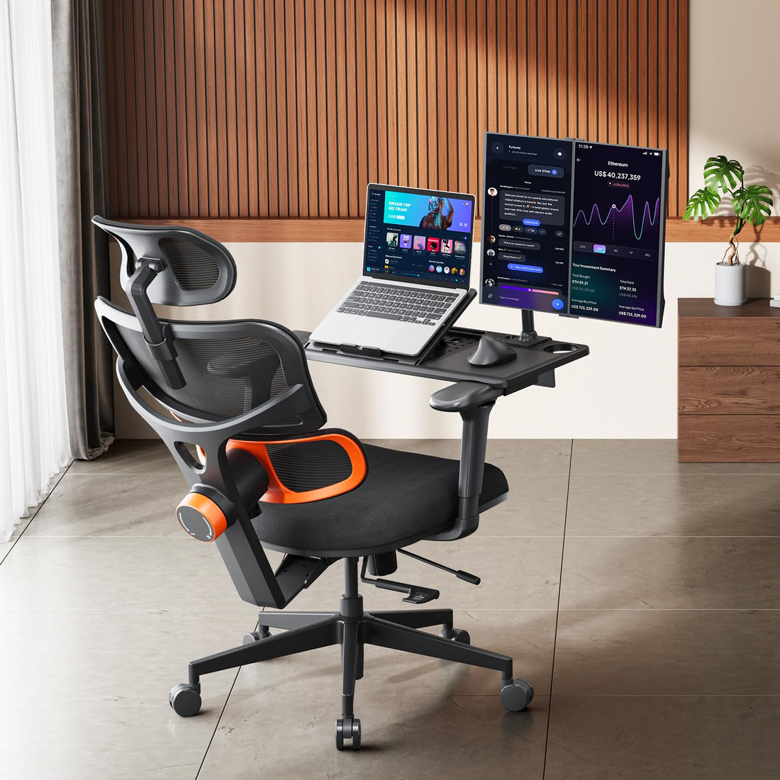 Newtral Ergonomic Office Chair, Gray