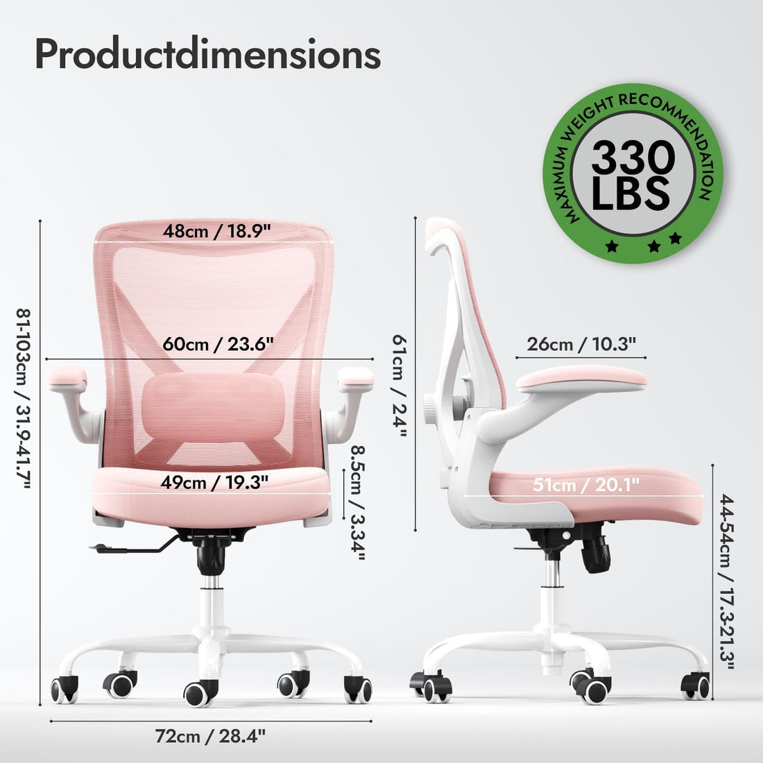 Ergonomic Office Chair, Grey Gold