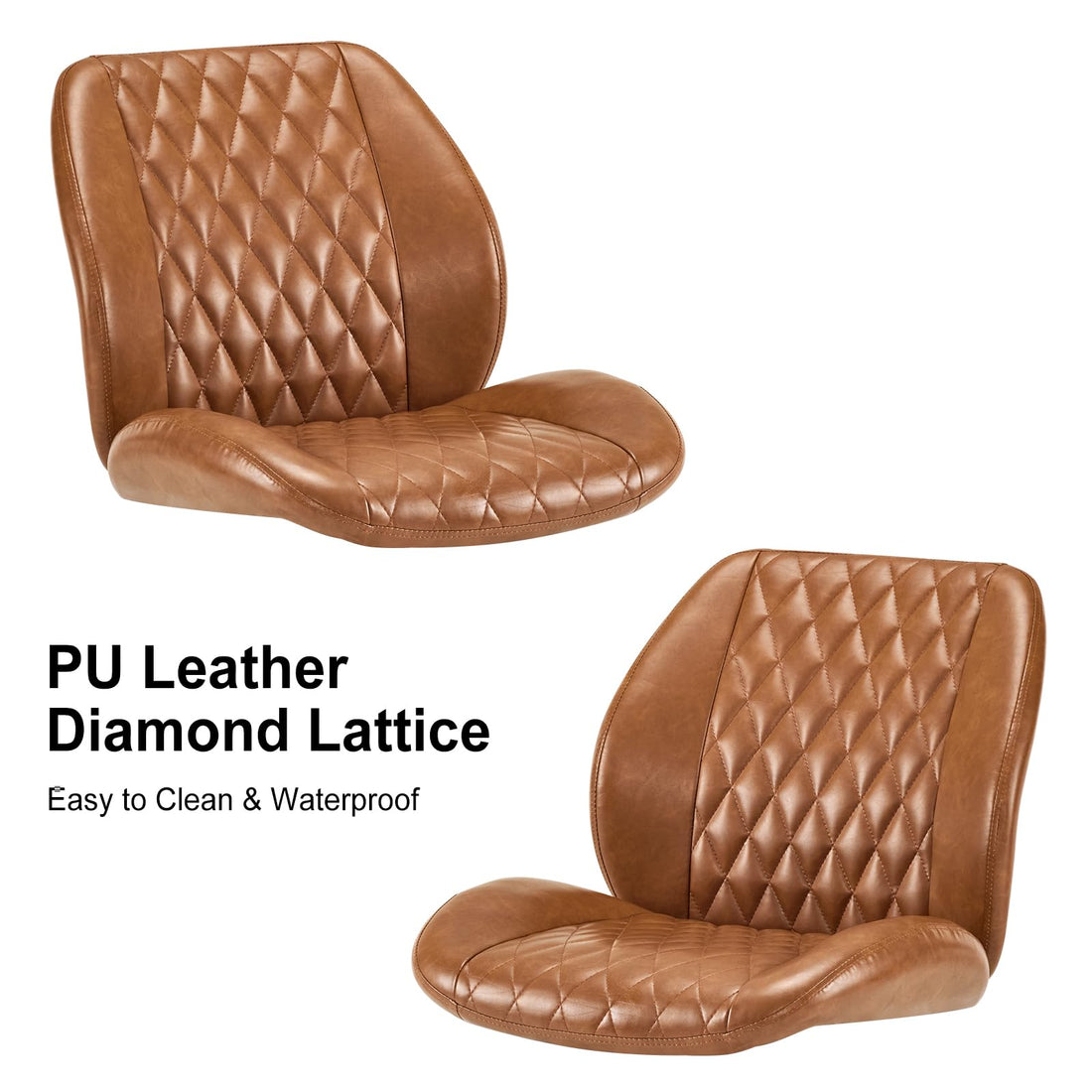 YFO Brown Leather Ergonomic Office Chair