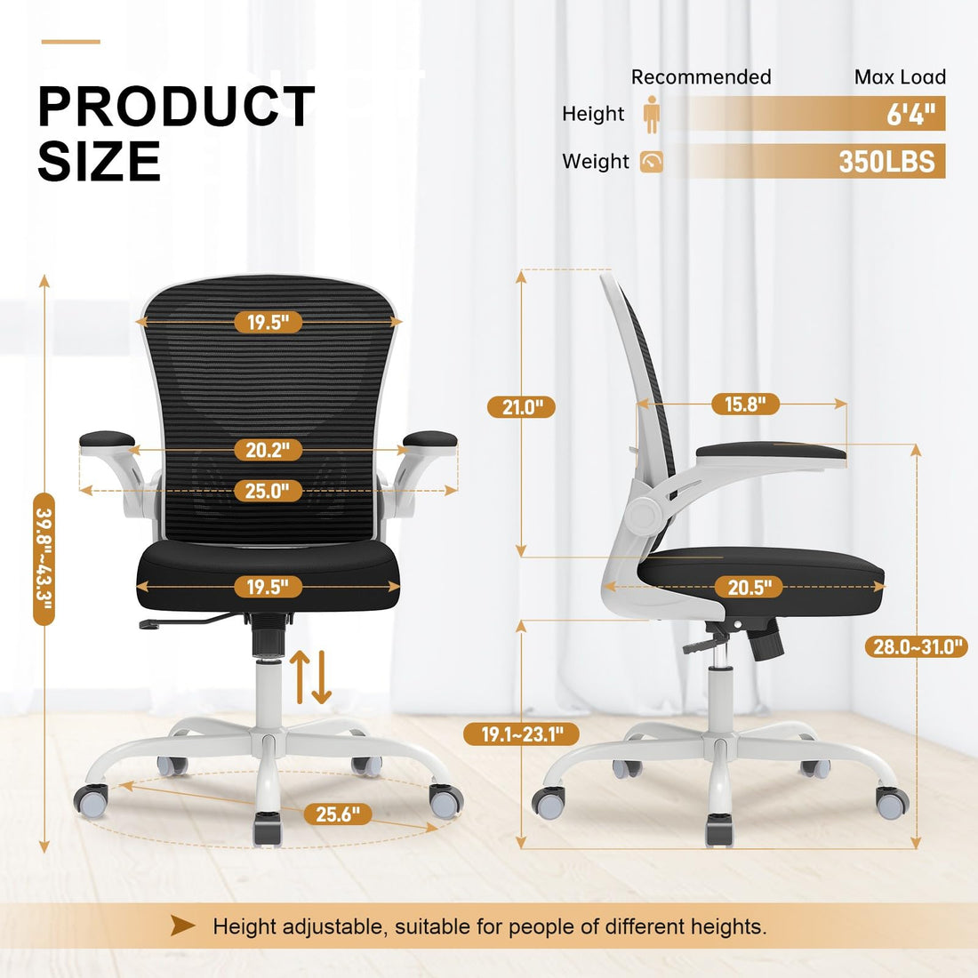 High Back Mesh Office Chair, Ergonomic