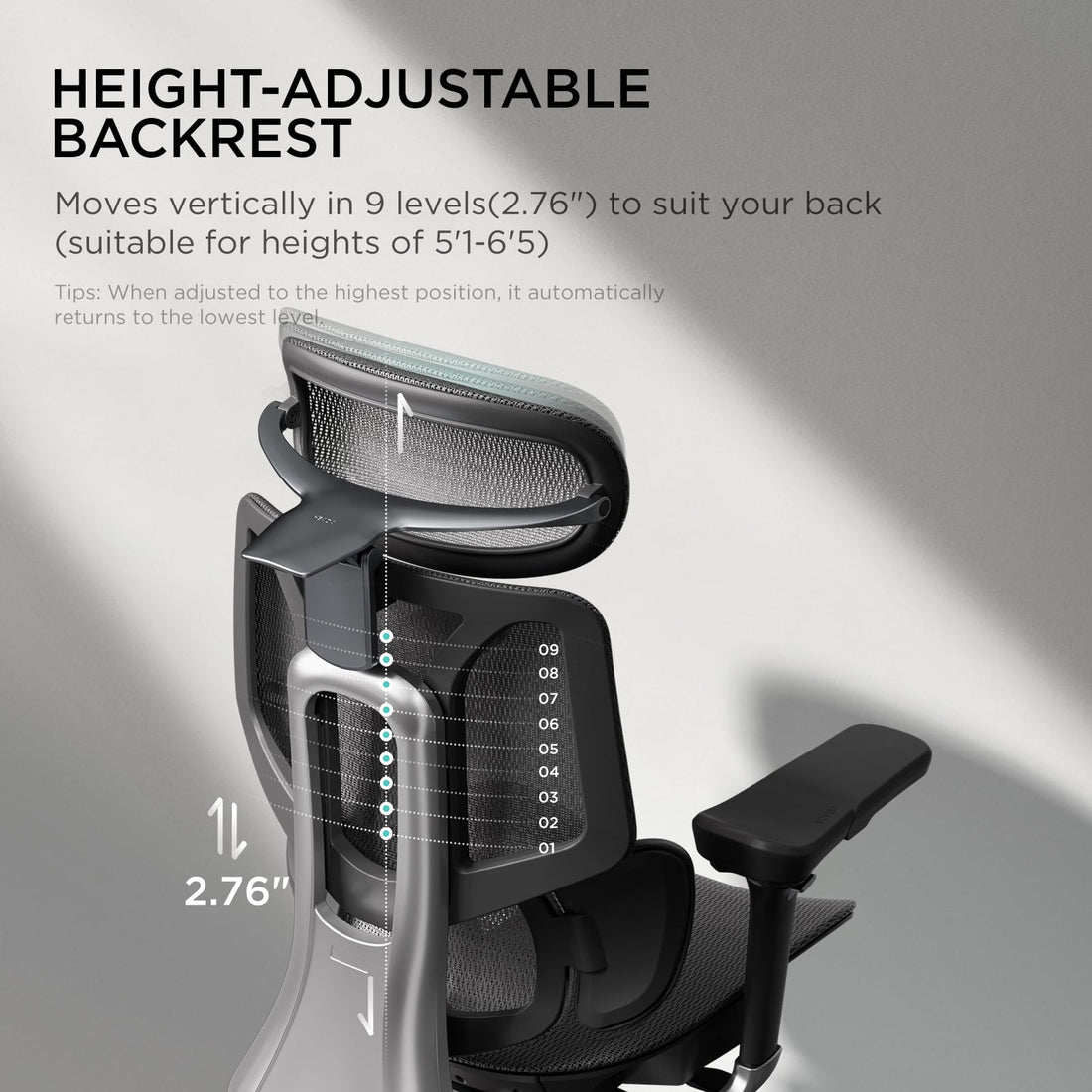 Hbada E3 Pro Ergonomic Office Chair, Grey