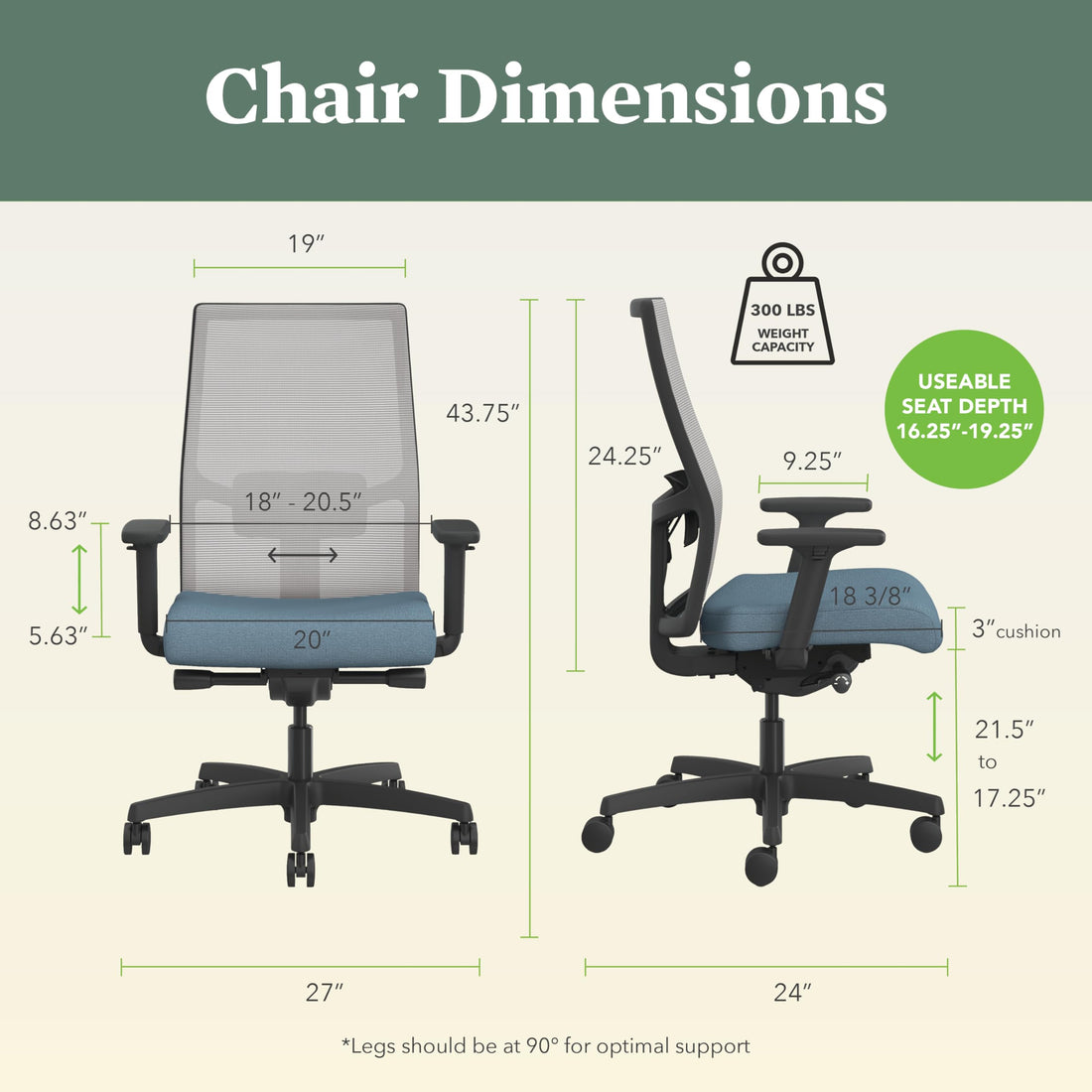 HON Ignition 2.0 Office Chair, Black