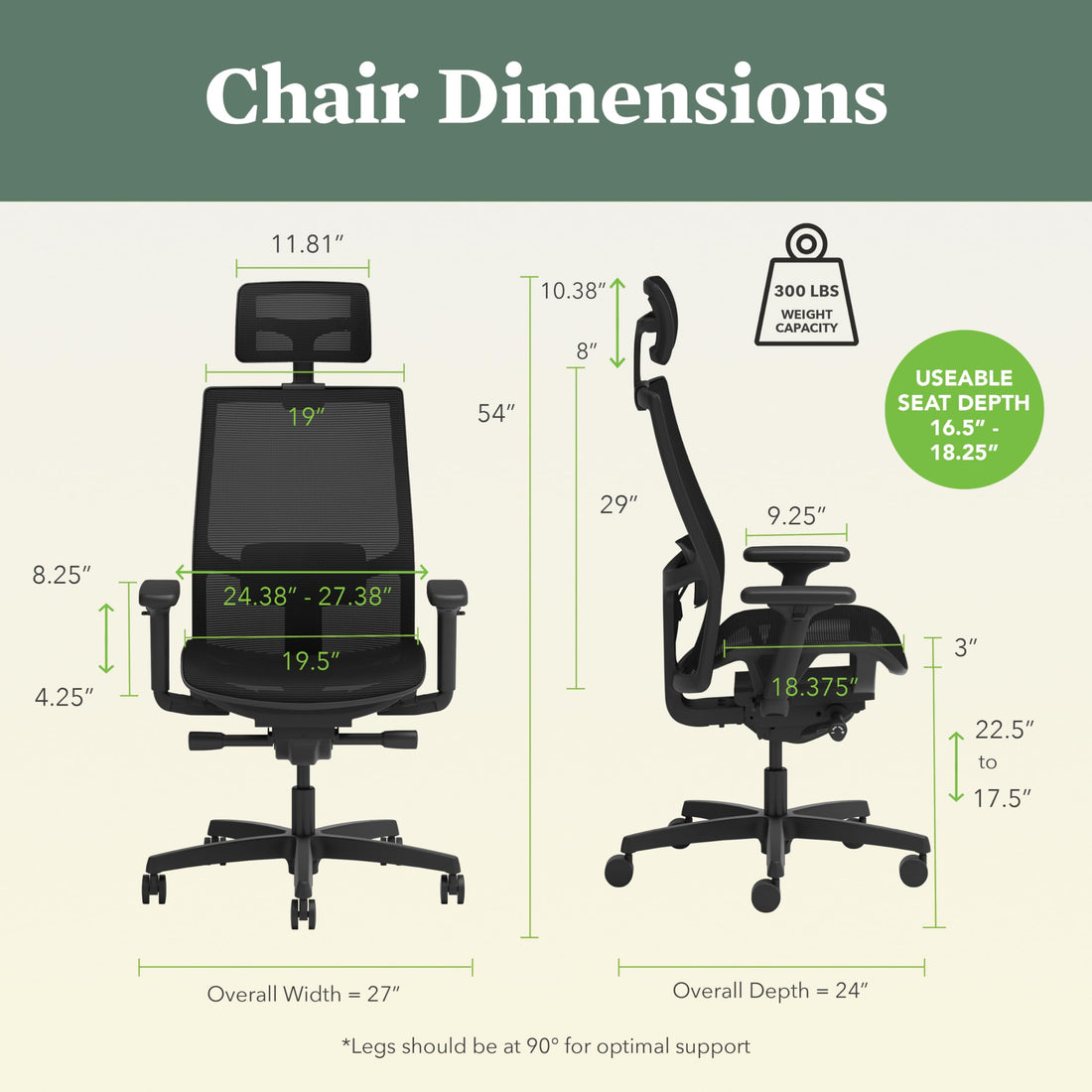 HON Ignition 2.0 Office Chair, Black