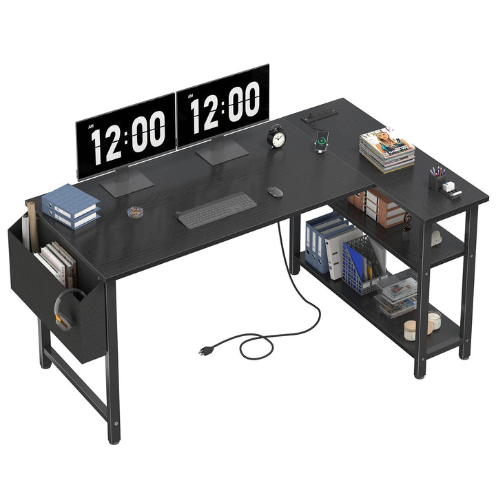 Lufeiya 40" White L-Shaped Desk