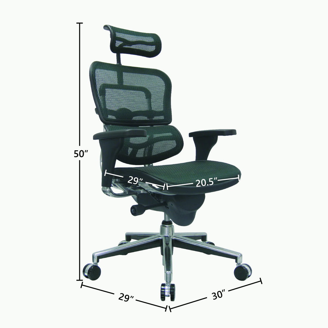 Ergohuman Eurotech Mesh Chair, Black