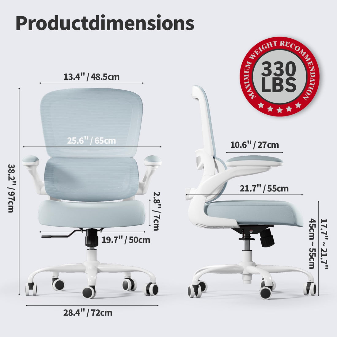 TRALT Ergonomic Mesh Office Chair, Black