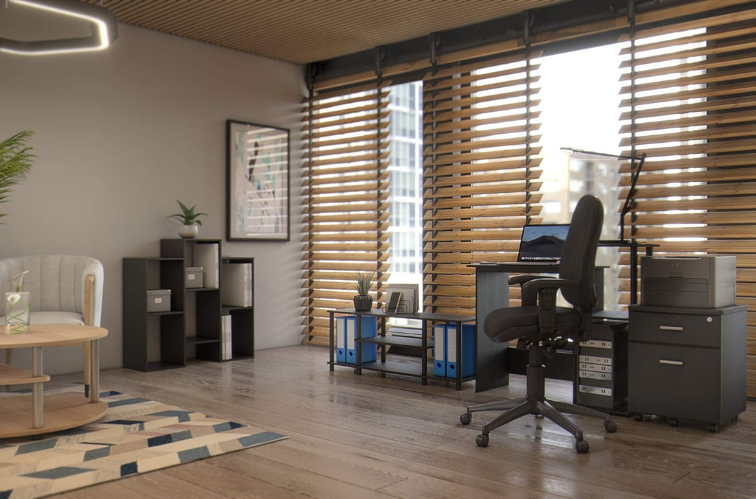 Furinno Compact Computer Desk, Walnut/Black