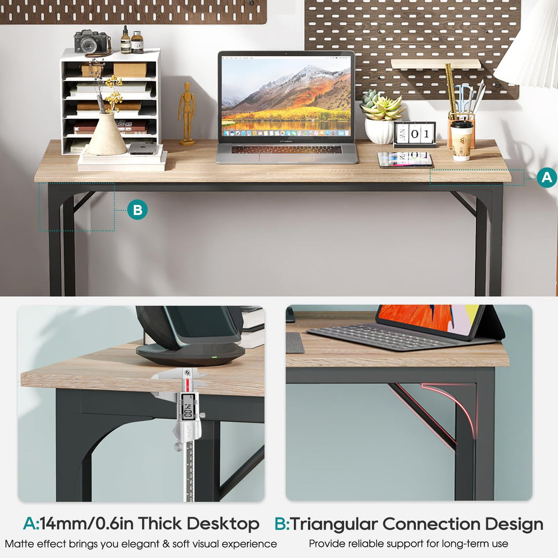 BestOffice 32" Modern Computer Desk, Black