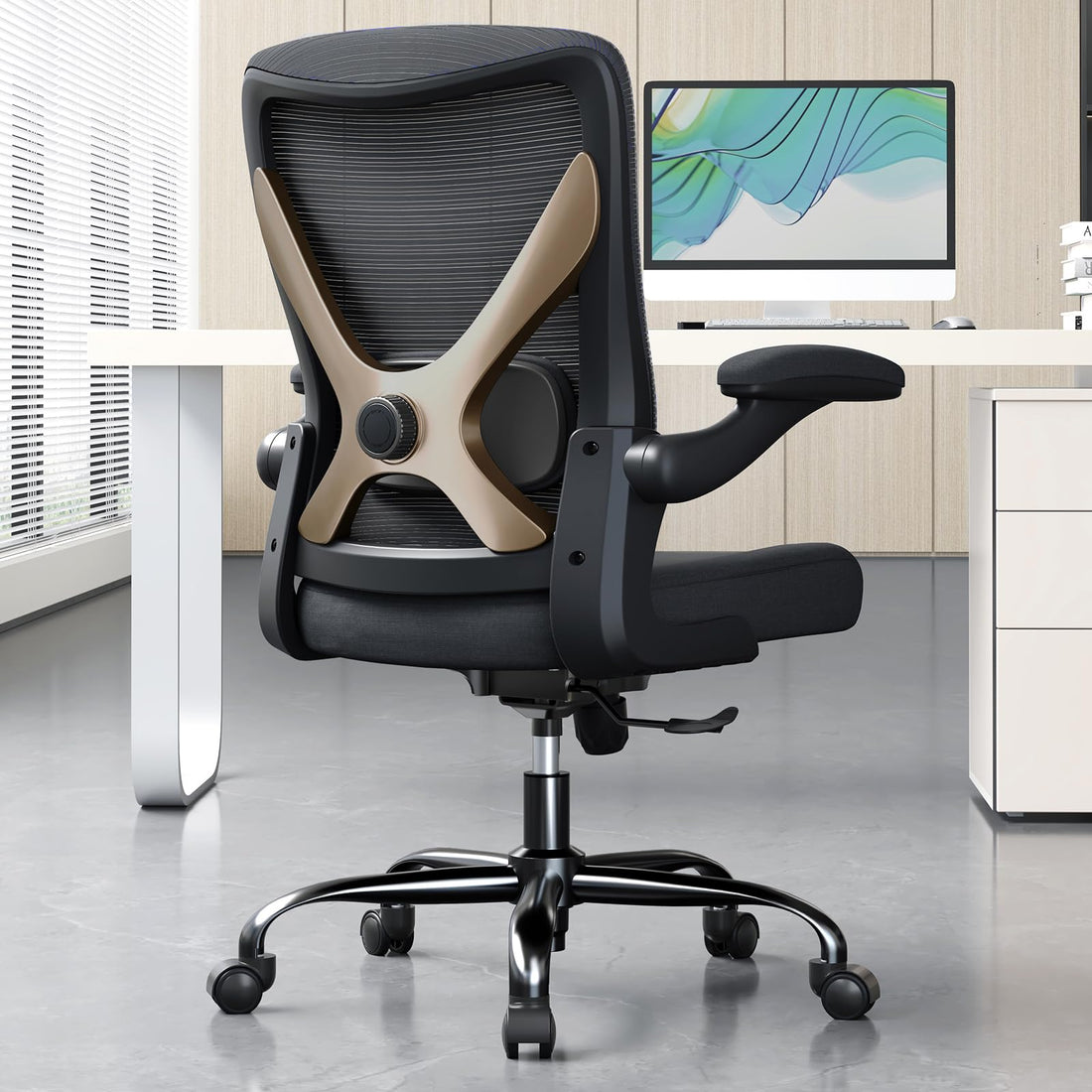 Ergonomic Office Chair, Grey Gold