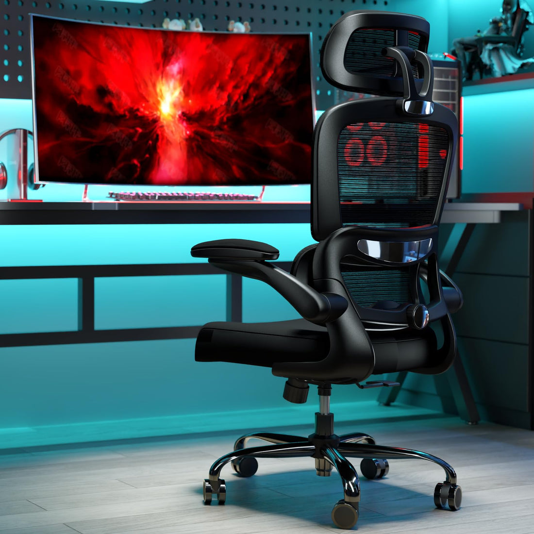 TRALT Ergonomic High Back Office Chair, Black