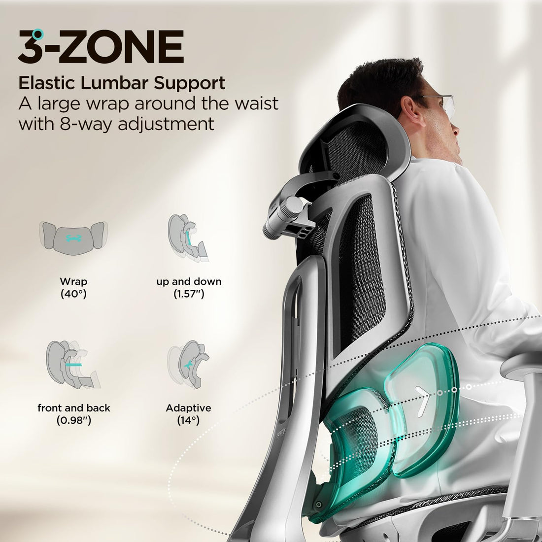 Hbada E3 Air Ergonomic Office Chair, Grey