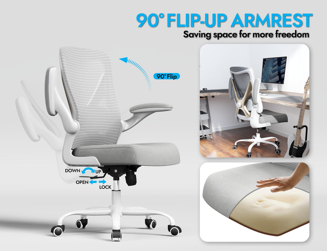 Ergonomic Office Chair, Grey Gold