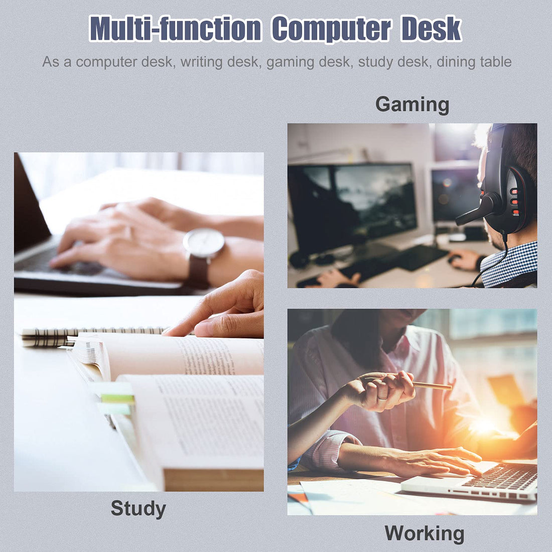 BestOffice 32" Modern Computer Desk, Black