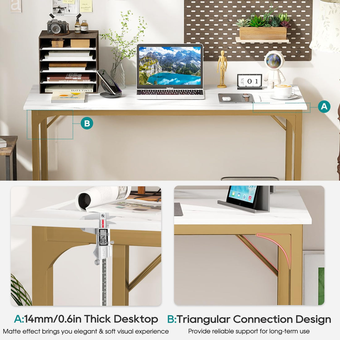 BestOffice 32" Modern Computer Desk, Black