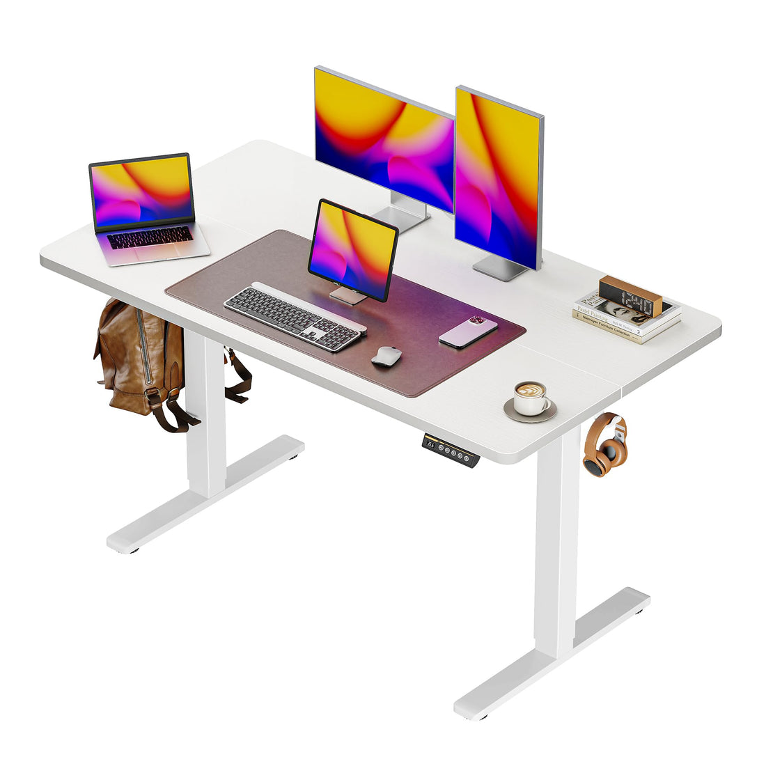 Huuger 55"x28" Large Electric Standing Desk, Black