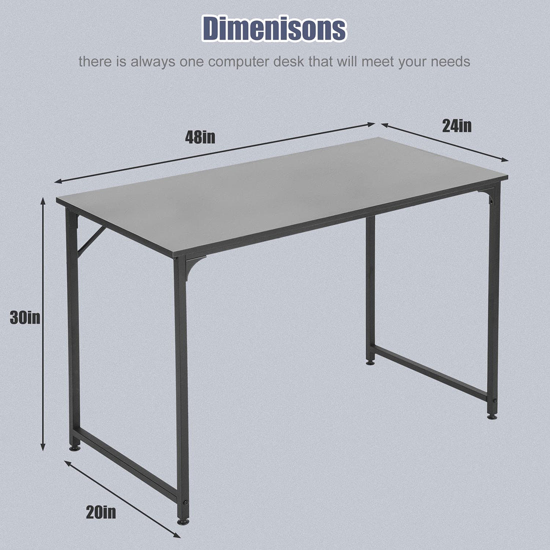 BestOffice 32" Modern Computer Desk, Black
