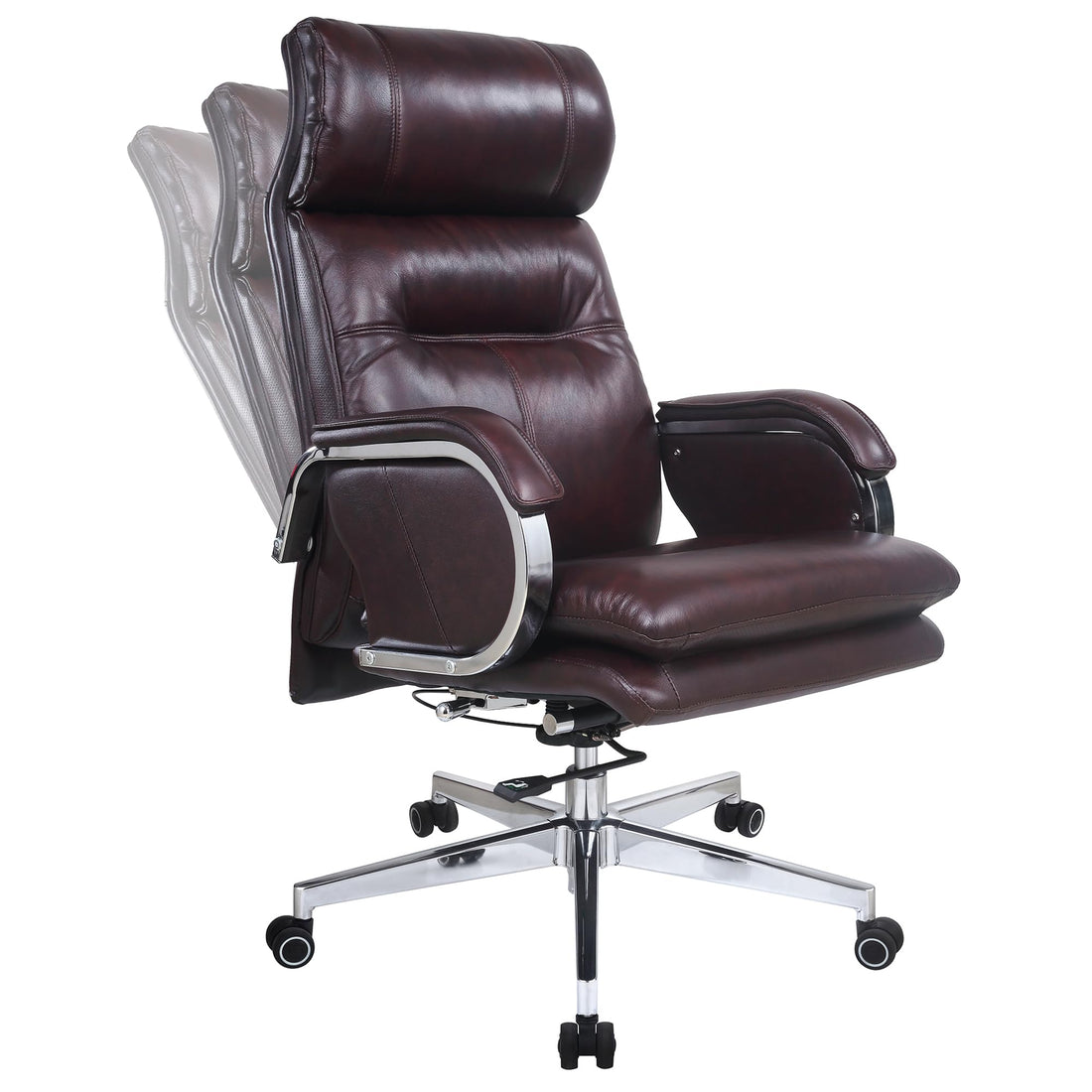 Leather High-Back Executive Chair, Brown