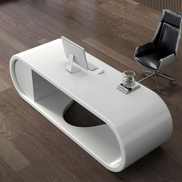 94" L-Shaped Computer Desk with LED & Power Outlet