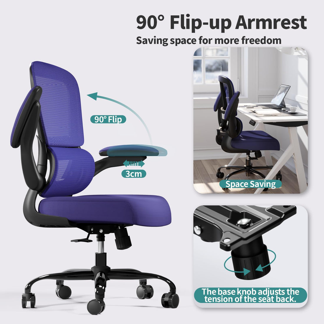 TRALT Ergonomic Mesh Office Chair, Black