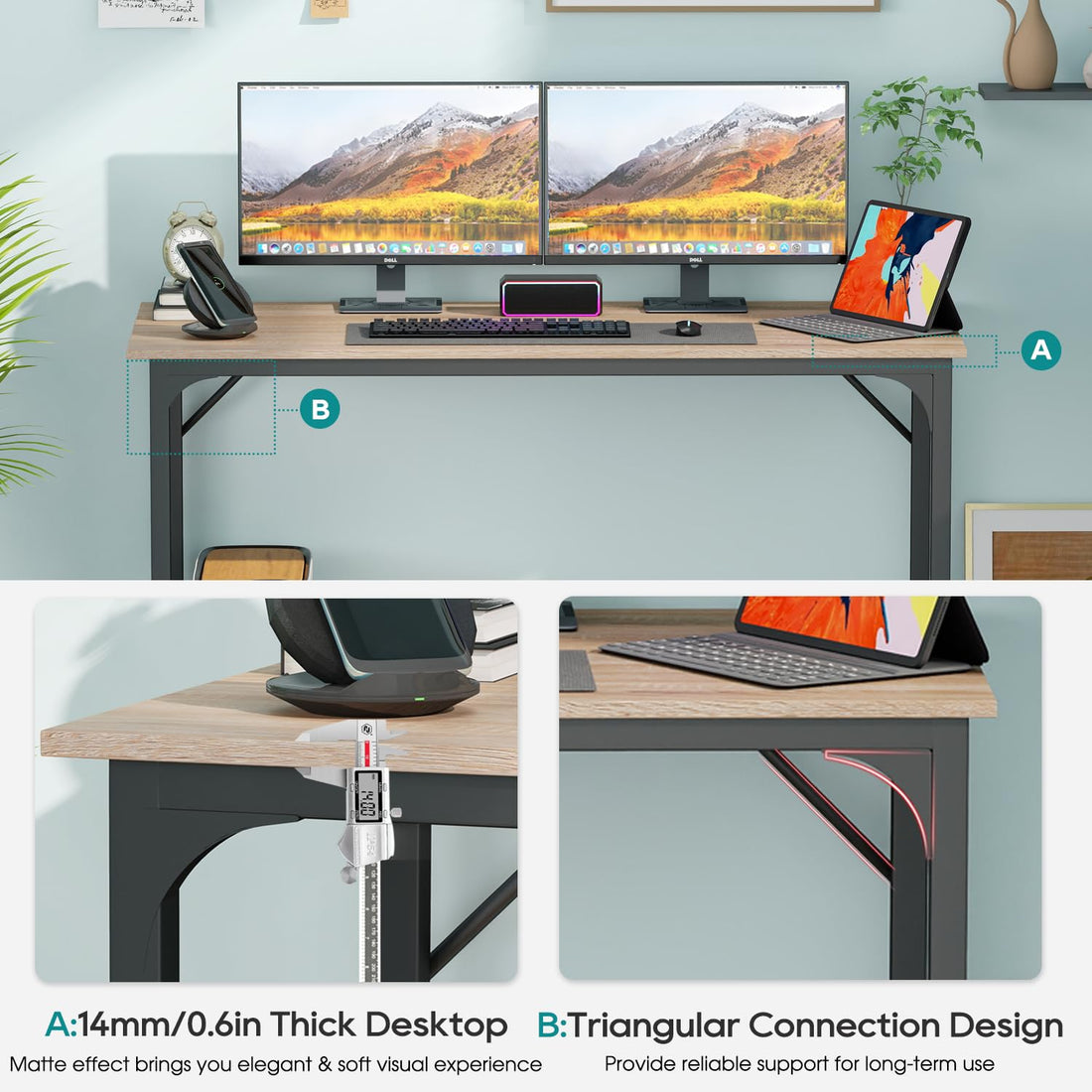 BestOffice 32" Modern Computer Desk, Black