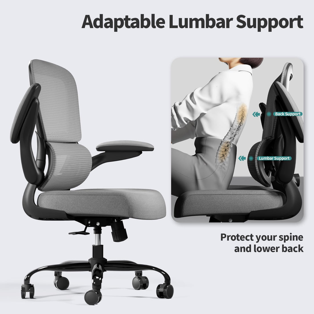 TRALT Ergonomic Mesh Office Chair, Black