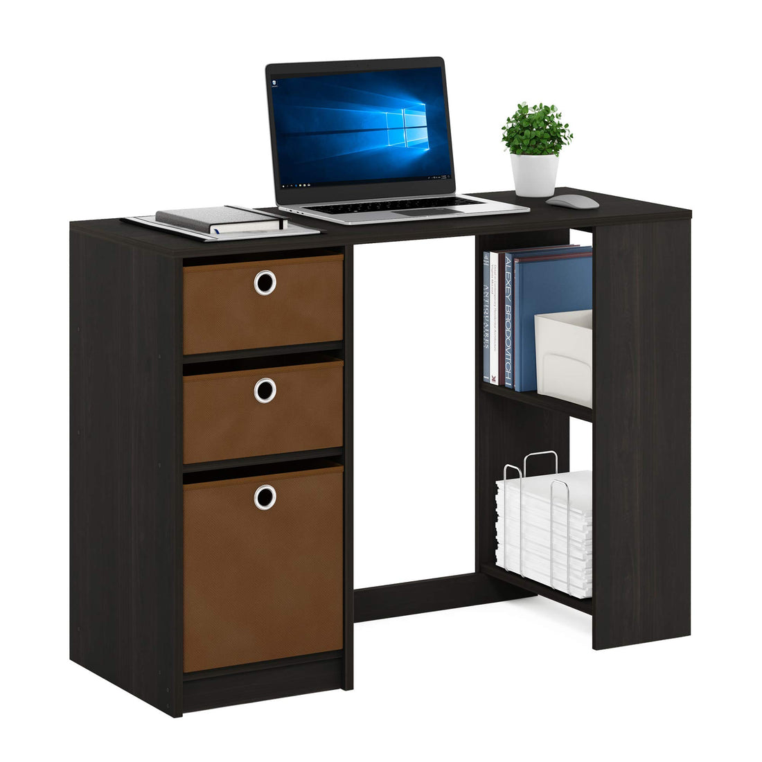 Furinno Econ Computer Desk – Light Cherry/Black
