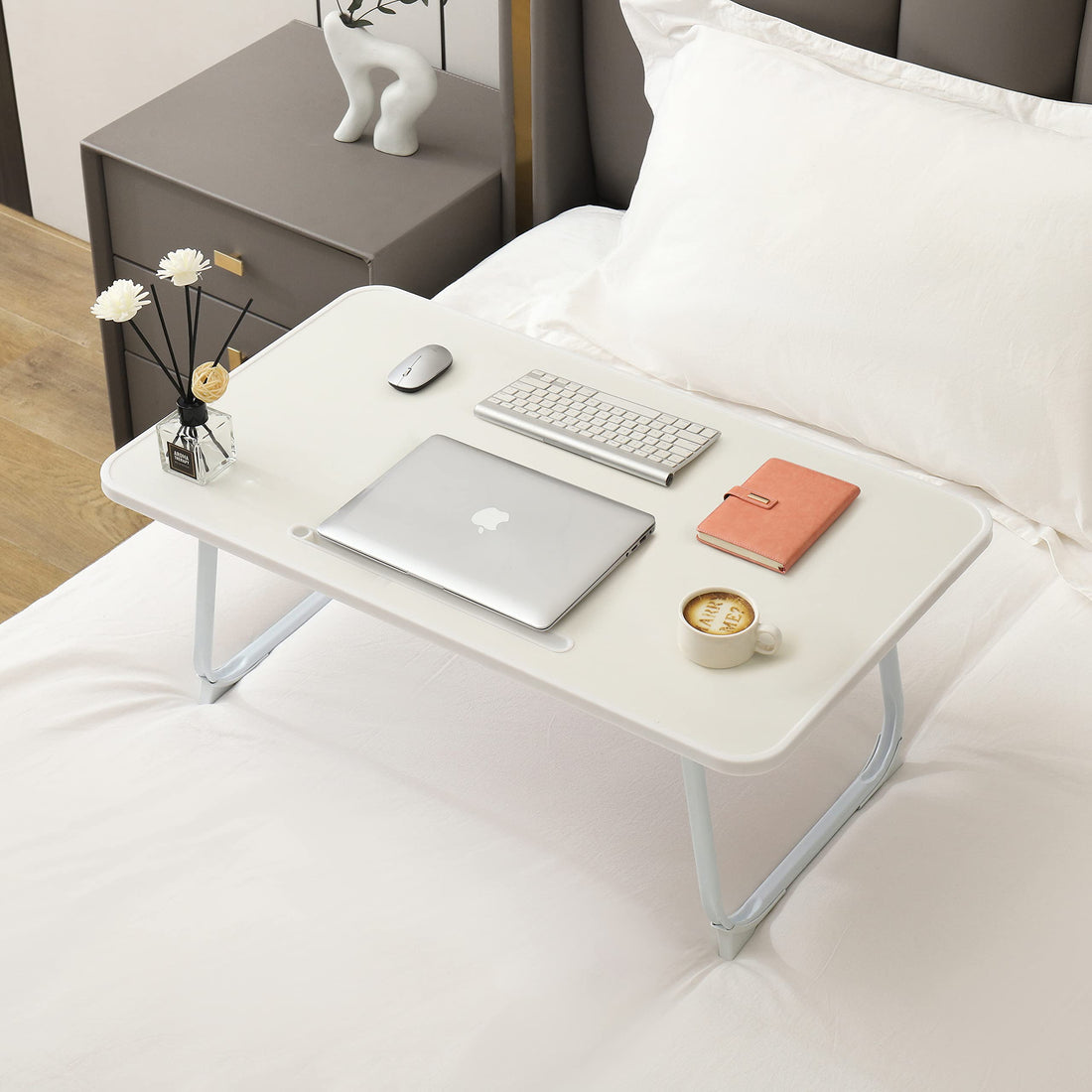 Extra Large 28"x16" Foldable Laptop Bed & Floor Table – Brown