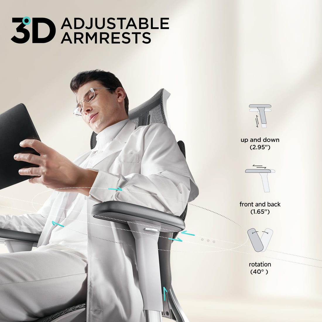 Hbada E3 Air Ergonomic Office Chair, Grey