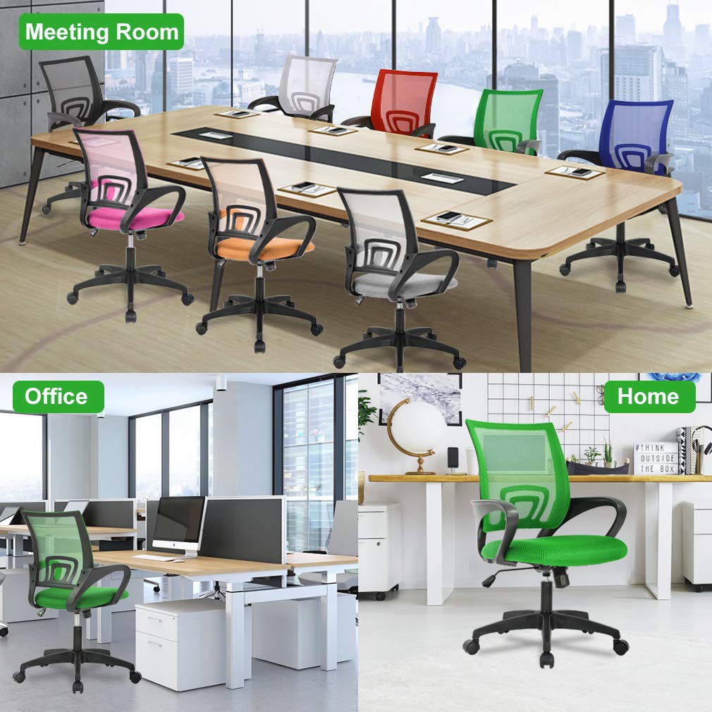 BestOffice Ergonomic Mid-Back Office Chair, Black