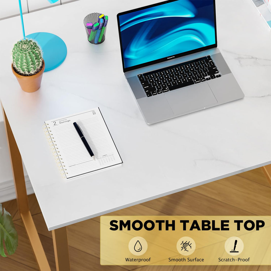 PayLessHere 32" Black Computer Desk with Metal Frame
