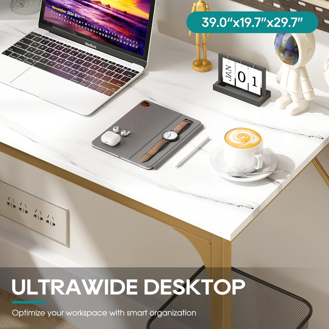 BestOffice 32" Modern Computer Desk, Black