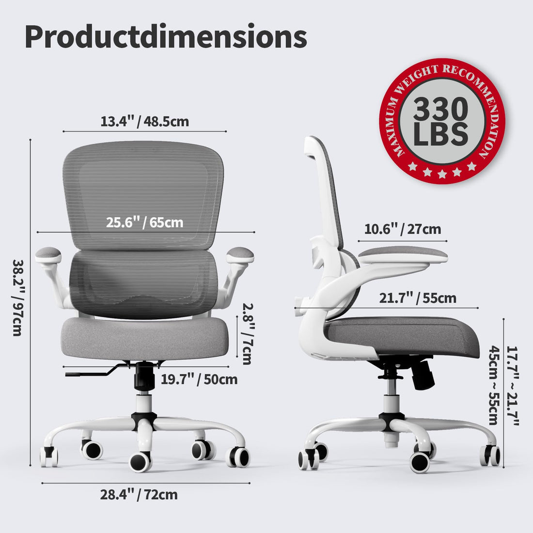TRALT Ergonomic Mesh Office Chair, Black
