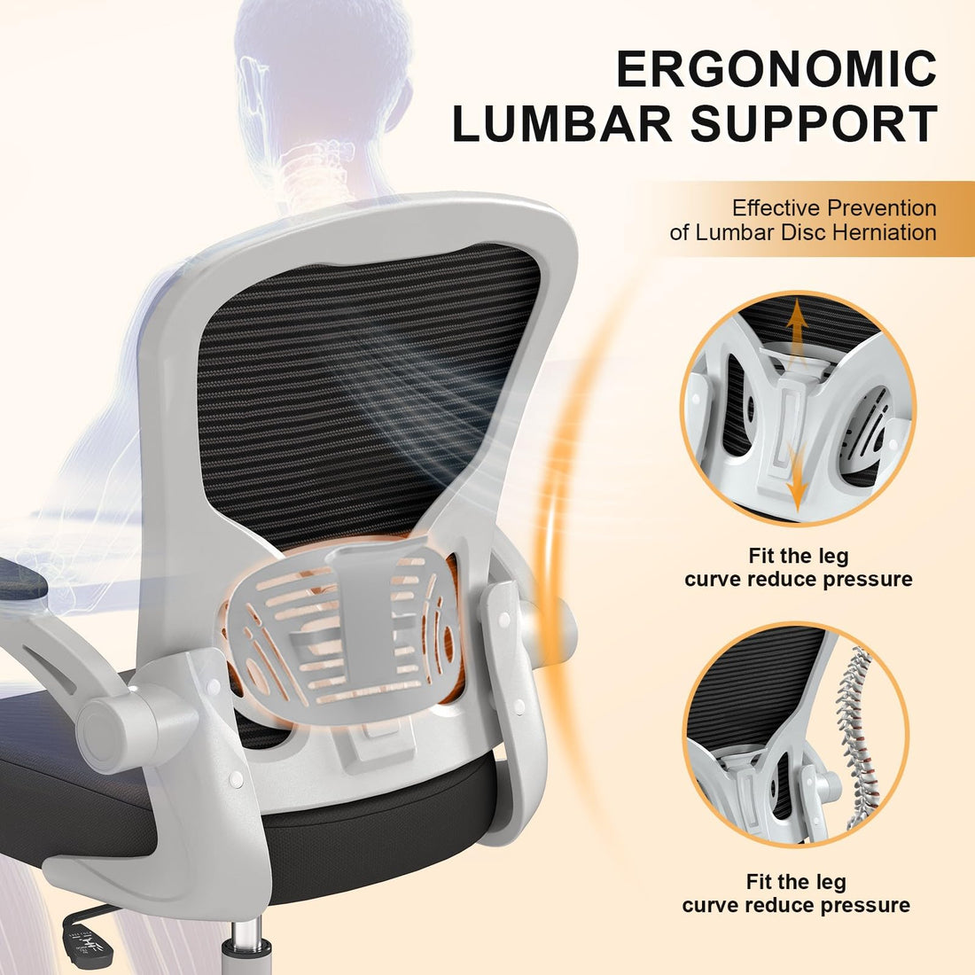 High Back Mesh Office Chair, Ergonomic