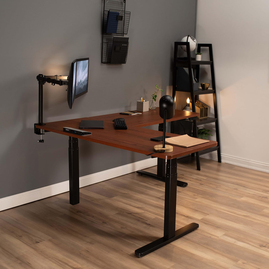 VIVO 83"x60" L-Shaped Electric Height Adjustable Desk
