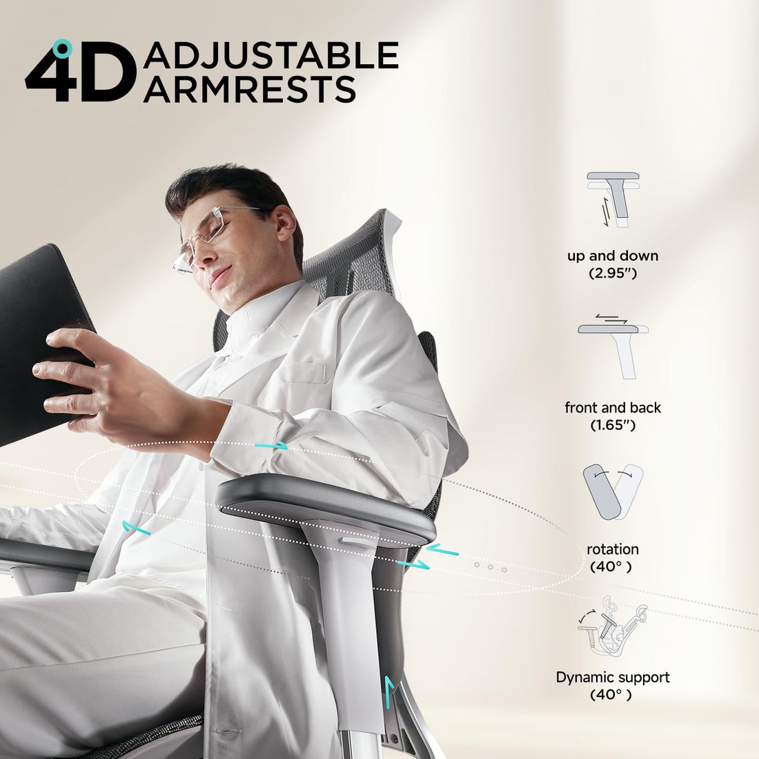 Hbada E3 Air Ergonomic Office Chair, Grey