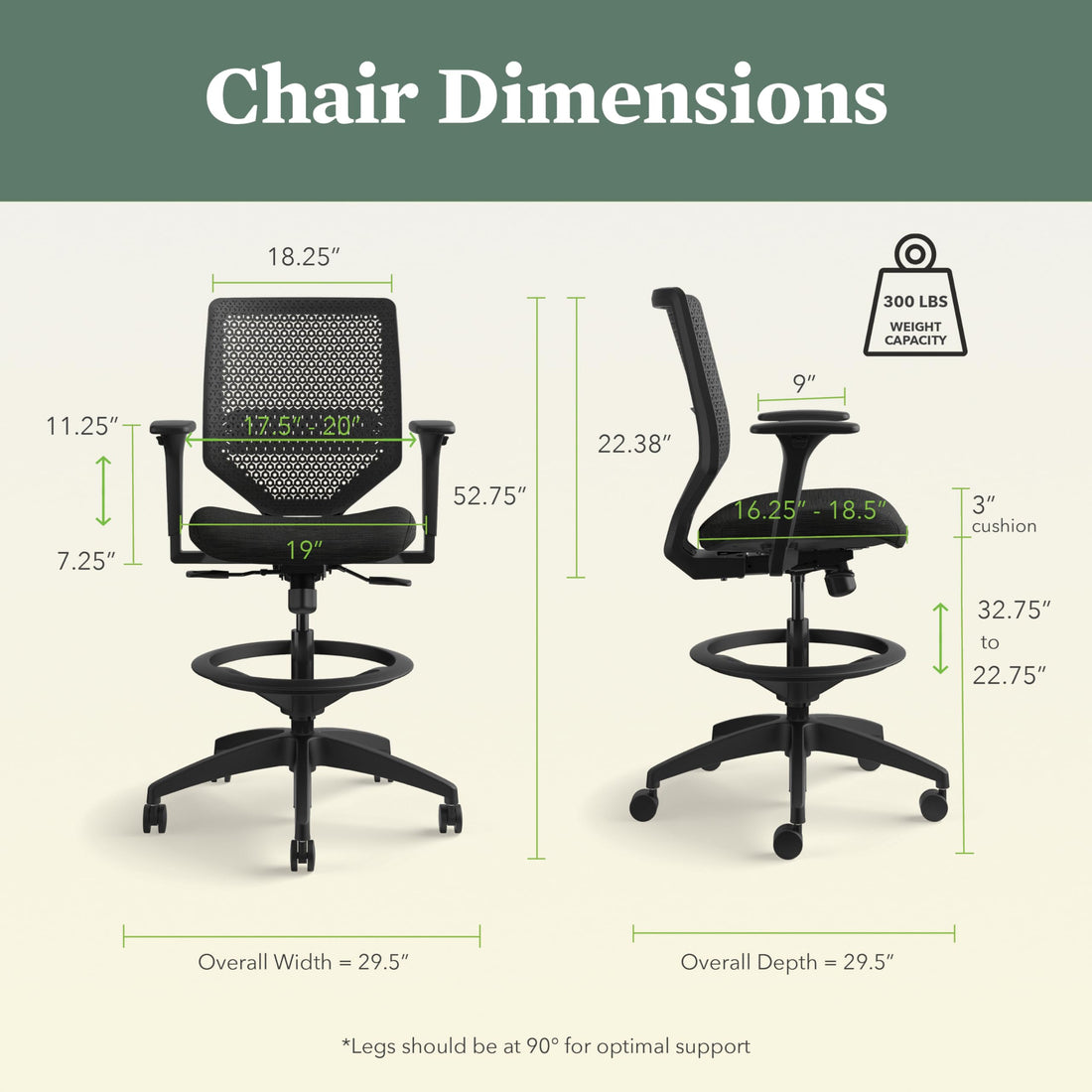 HON Solve Ergonomic Mesh Office Chair, Black
