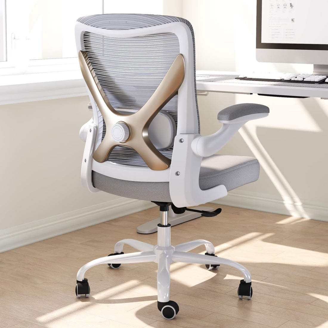 Ergonomic Office Chair, Grey Gold