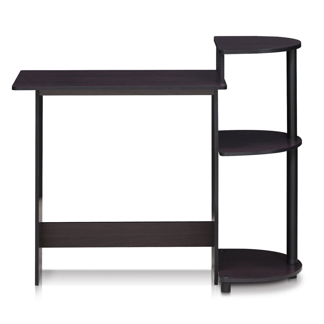 Furinno Compact Computer Desk, Walnut/Black