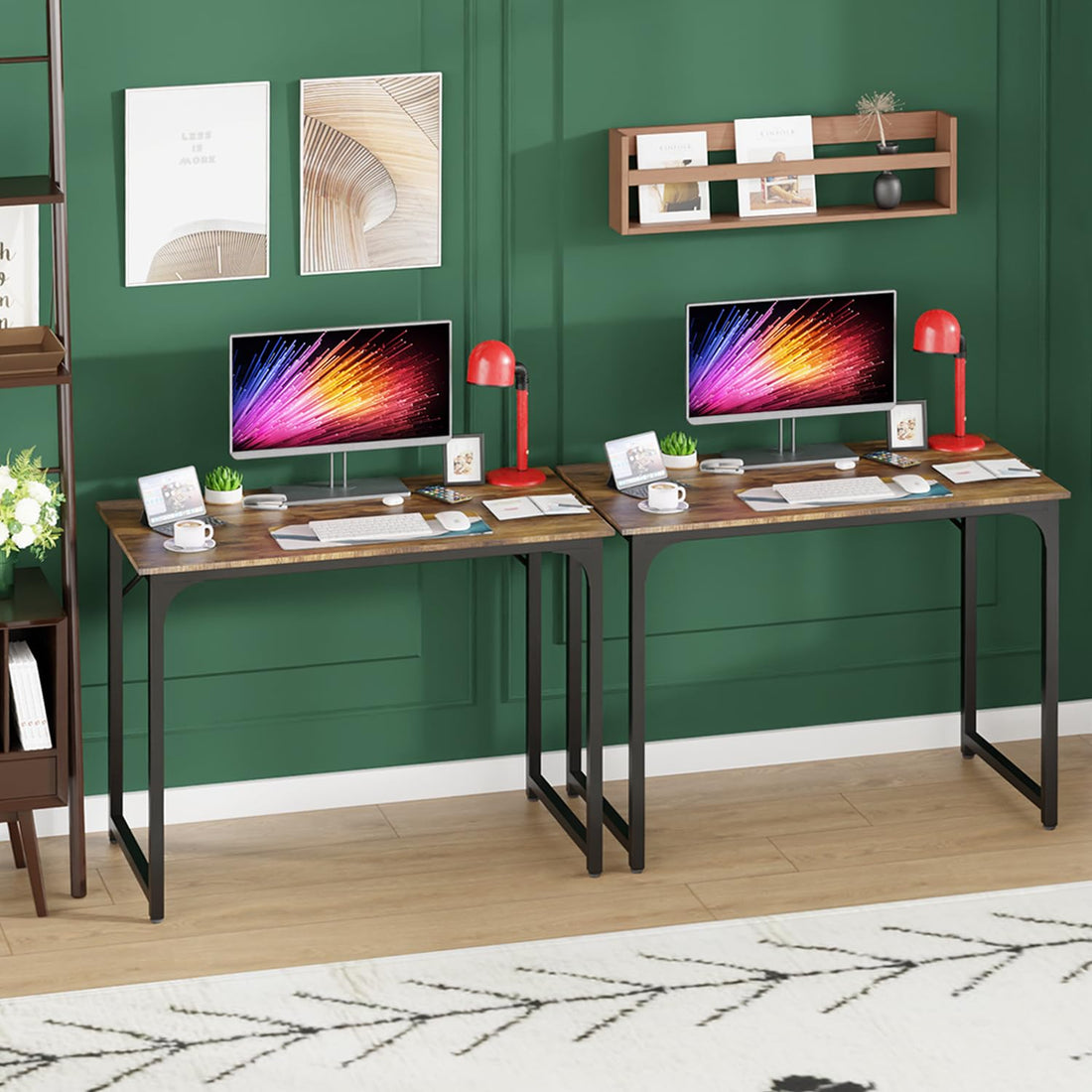 PayLessHere 32" Black Computer Desk with Metal Frame