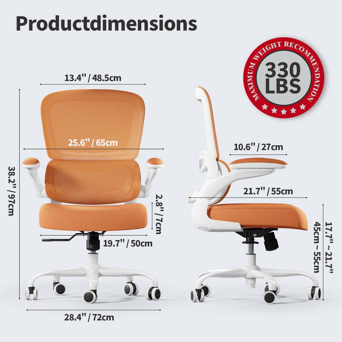 TRALT Ergonomic Mesh Office Chair, Black