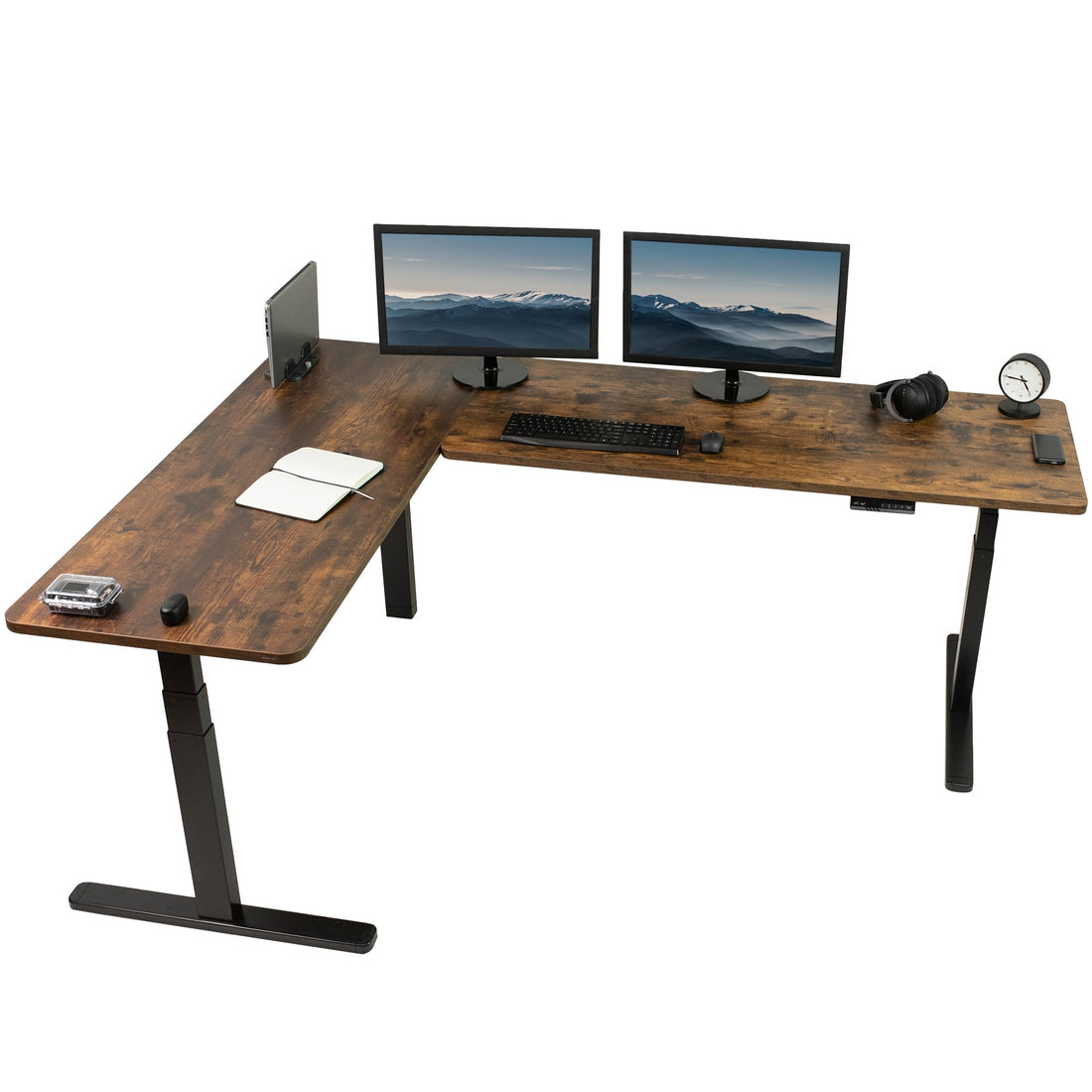 VIVO 83"x60" L-Shaped Electric Height Adjustable Desk
