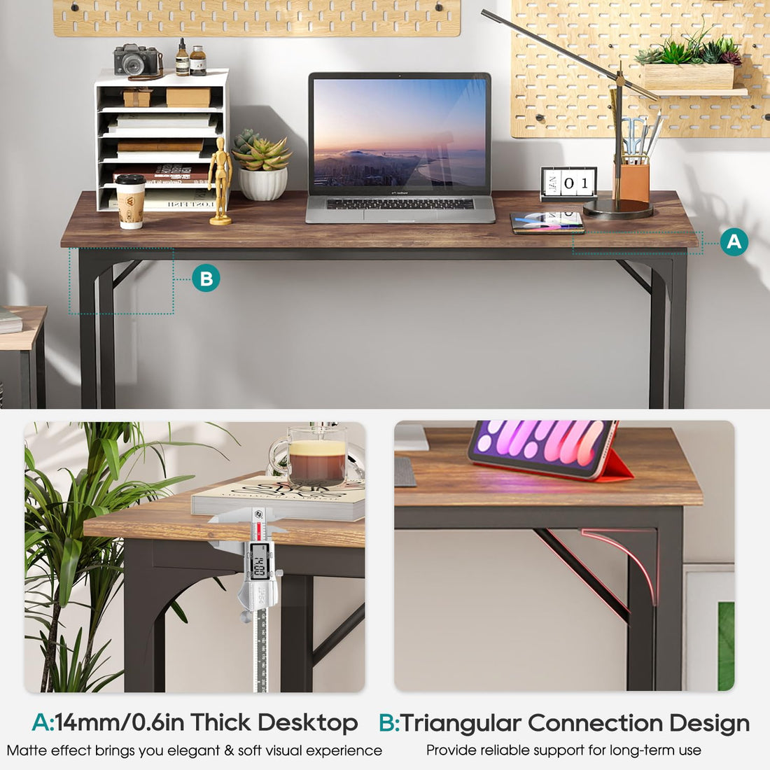 BestOffice 32" Modern Computer Desk, Black