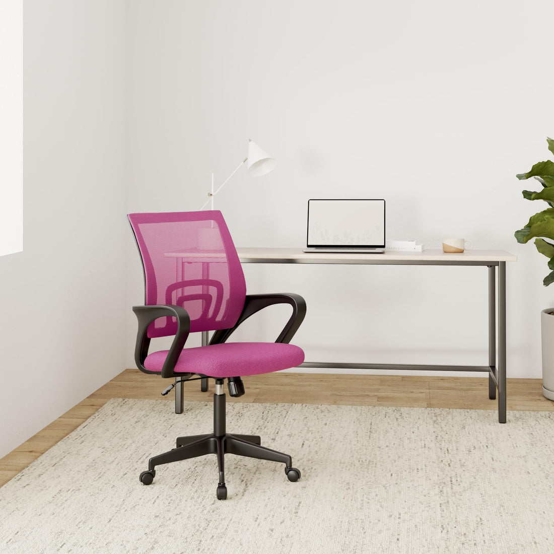 BestOffice Ergonomic Mid-Back Office Chair, Black