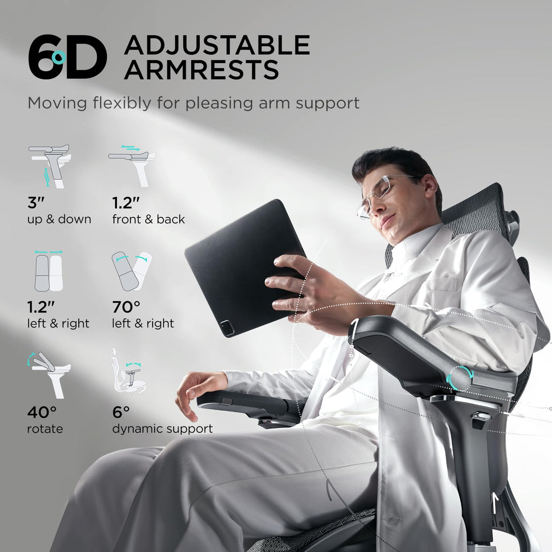 Hbada E3 Pro Ergonomic Office Chair, Grey