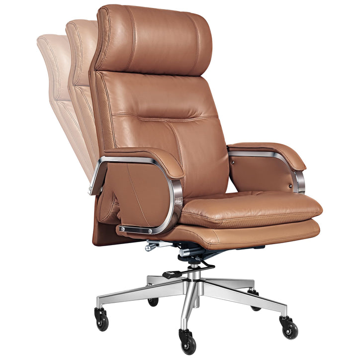 Leather High-Back Executive Chair, Brown