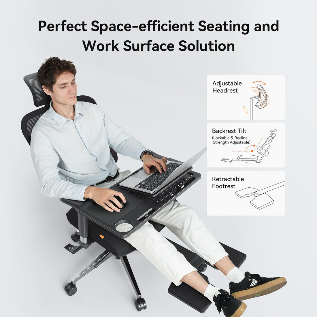 Newtral Ergonomic Office Chair, Gray