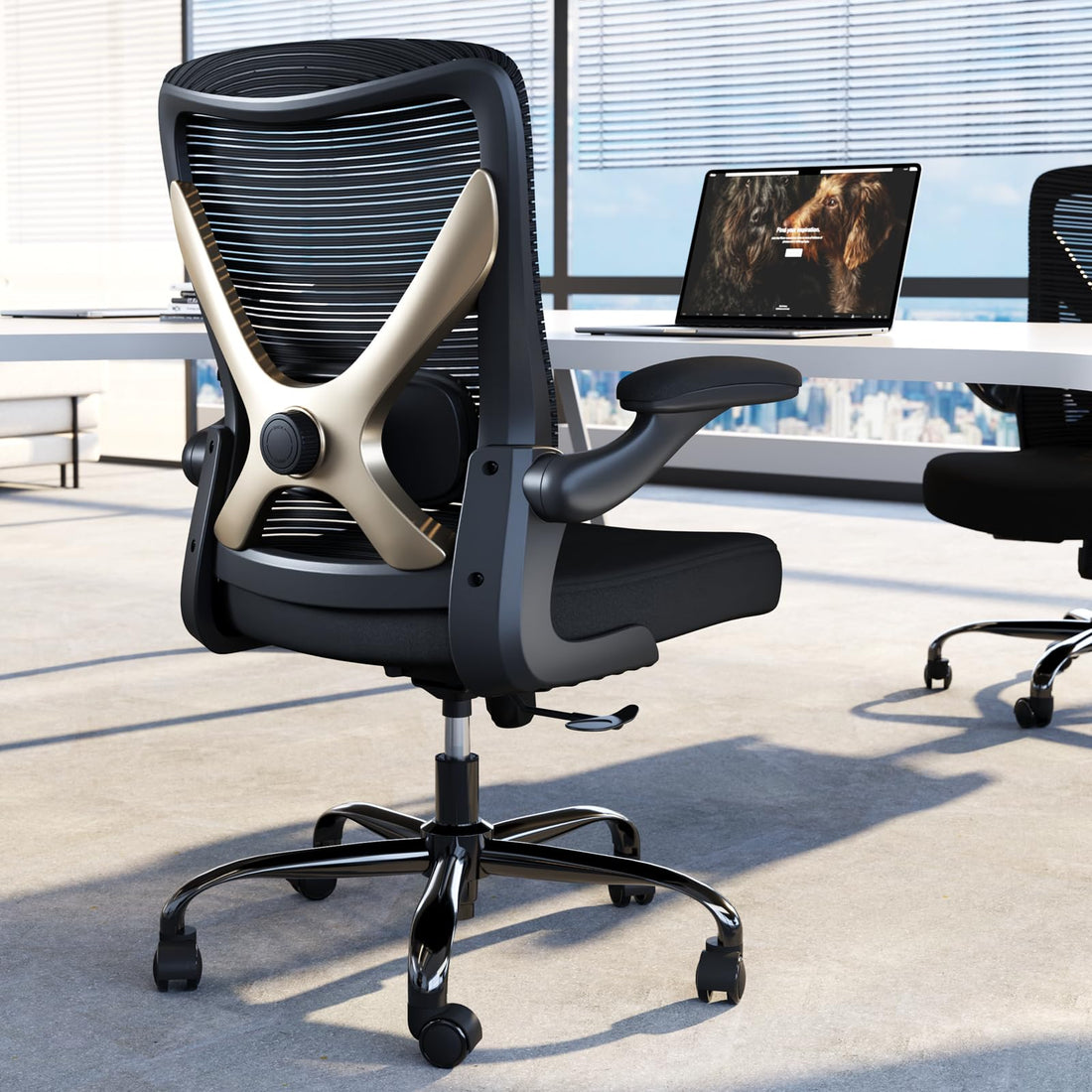 Ergonomic Office Chair, Grey Gold