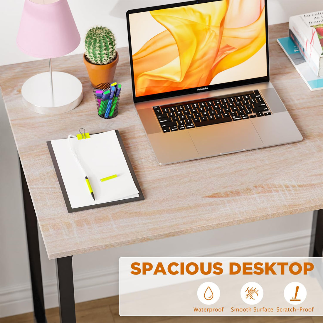 PayLessHere 32" Black Computer Desk with Metal Frame