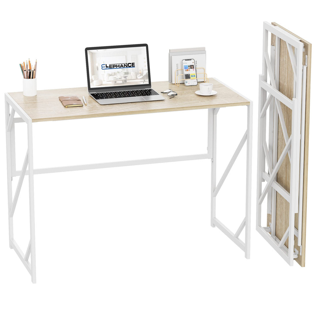 Elephance Folding Computer Desk for Home Office