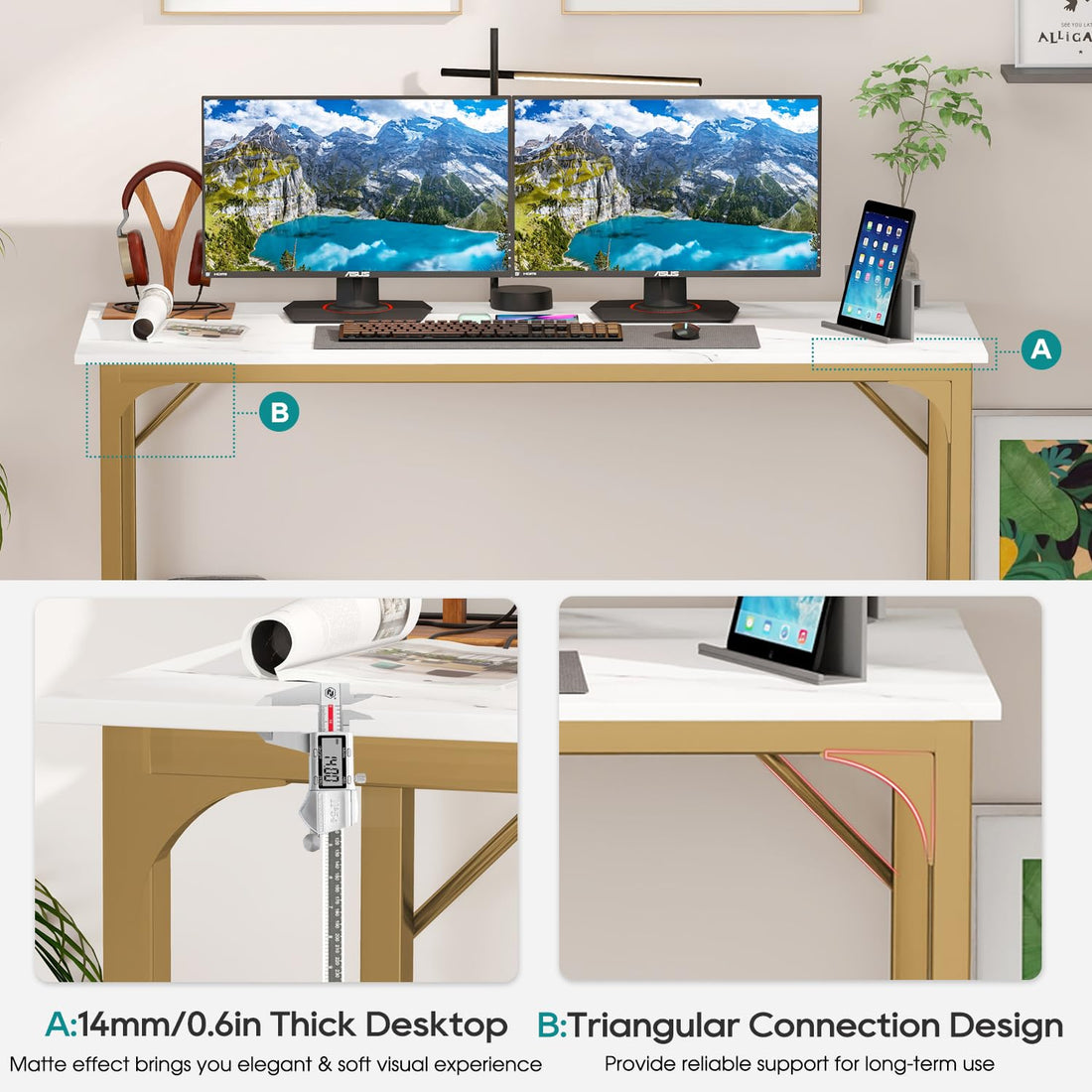 BestOffice 32" Modern Computer Desk, Black